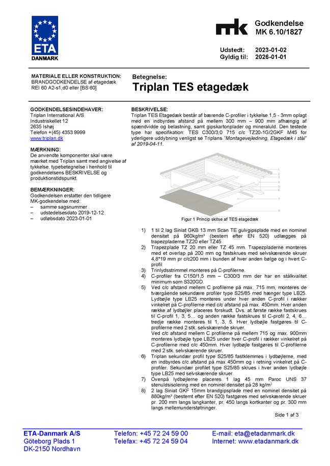 MK-godkendelse etagedæk | Triplan