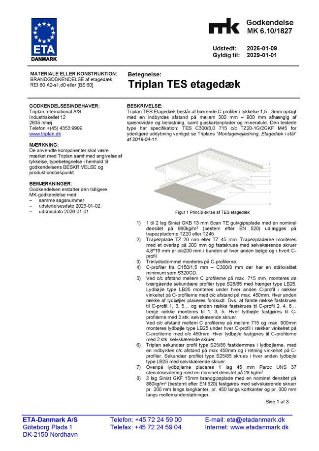 MK-godkendelse etagedæk | Triplan
