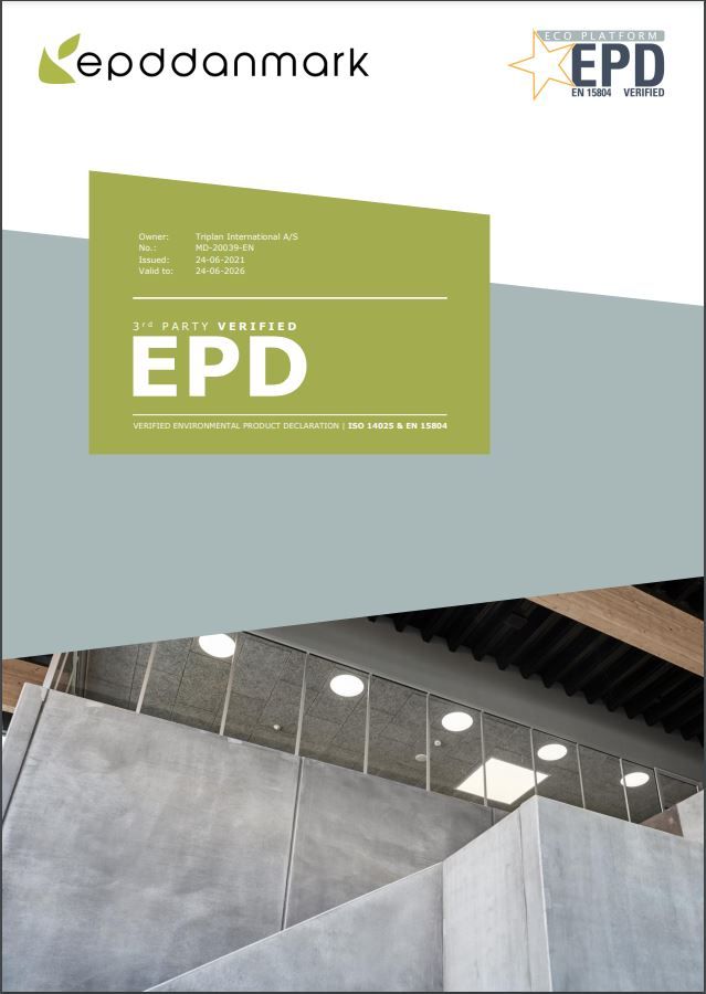 EPD | Glasvægge Triplan Lite 34 -50 dB