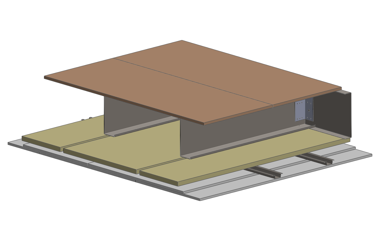 Etagedæk med krydsfinér